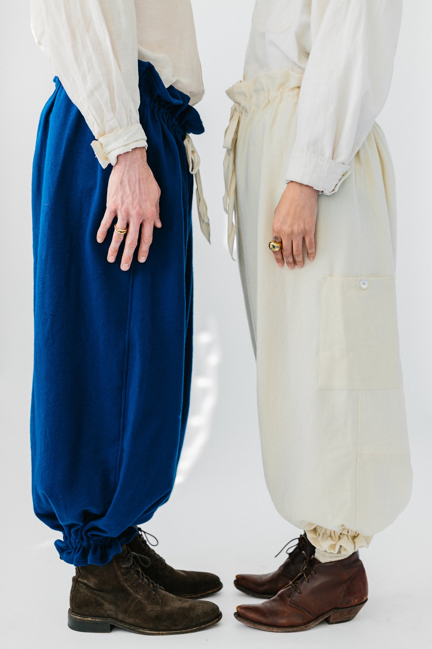Pierrot Pants in Cobalt Wool