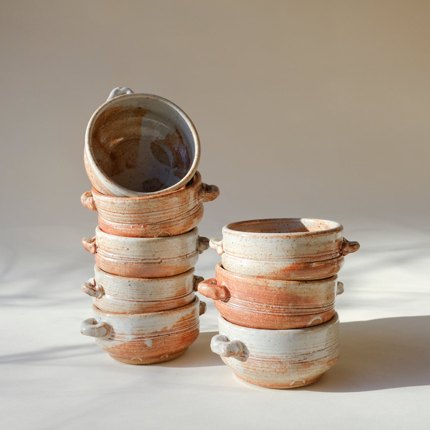 Set of Eight Handled Soup Bowls