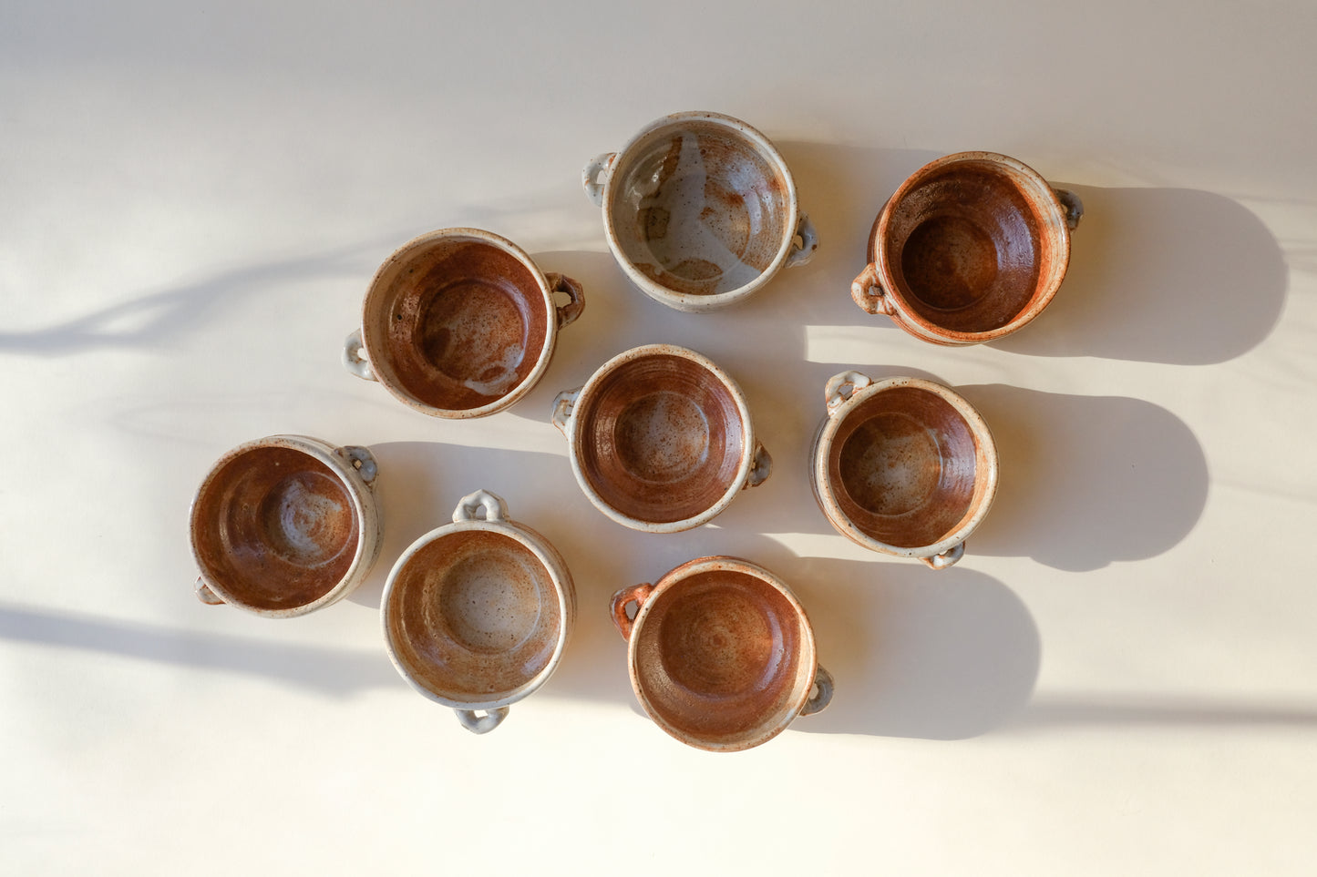 Set of Eight Handled Soup Bowls