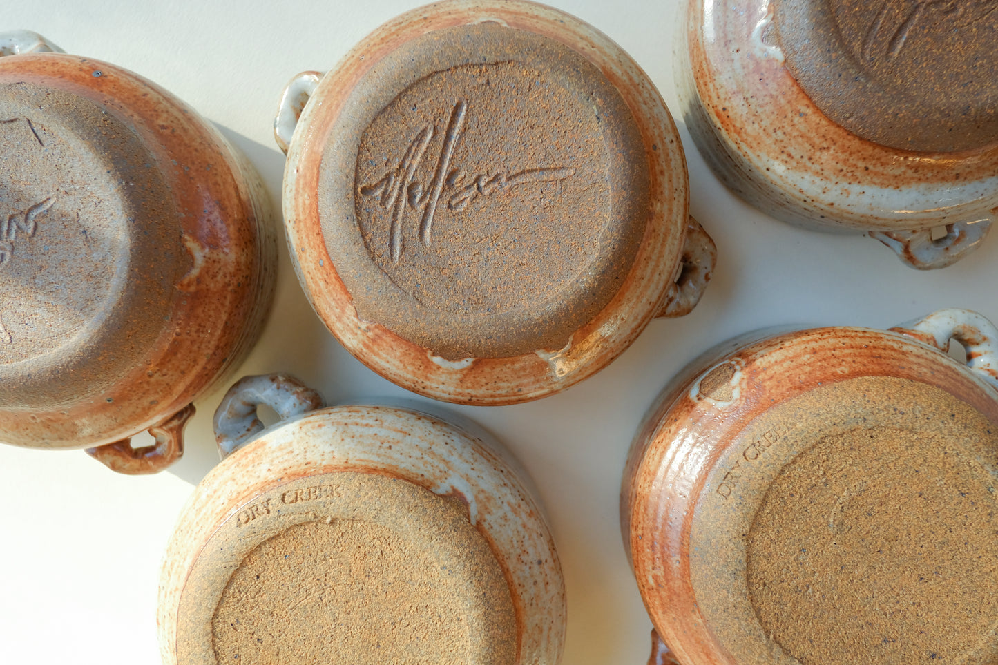 Set of Eight Handled Soup Bowls