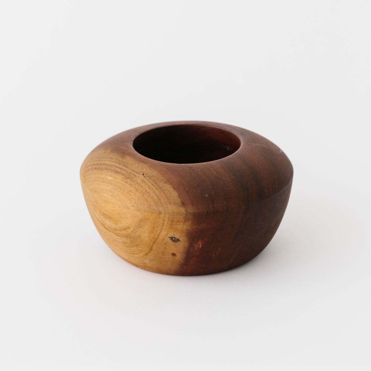 Wide-Lipped Walnut Vessel