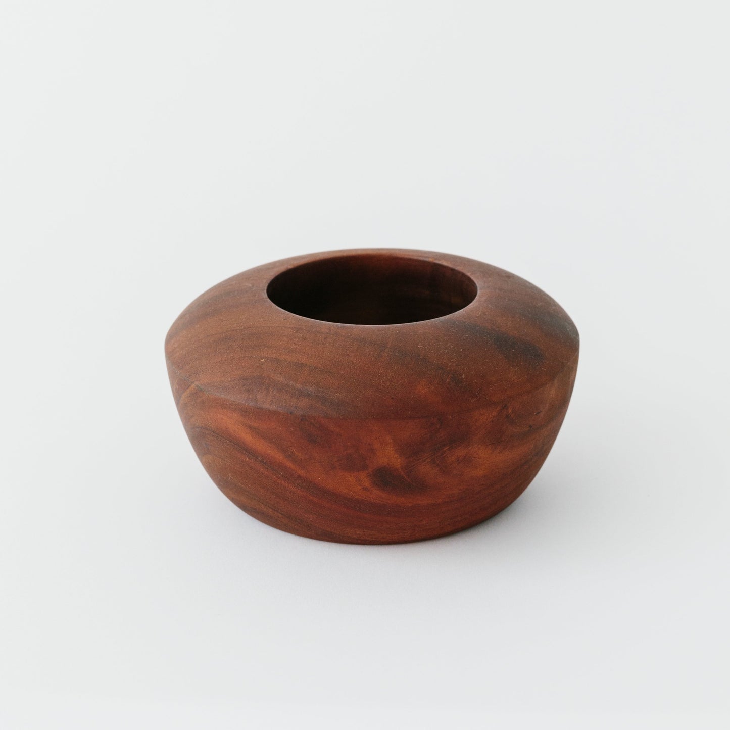 Wide-Lipped Walnut Vessel