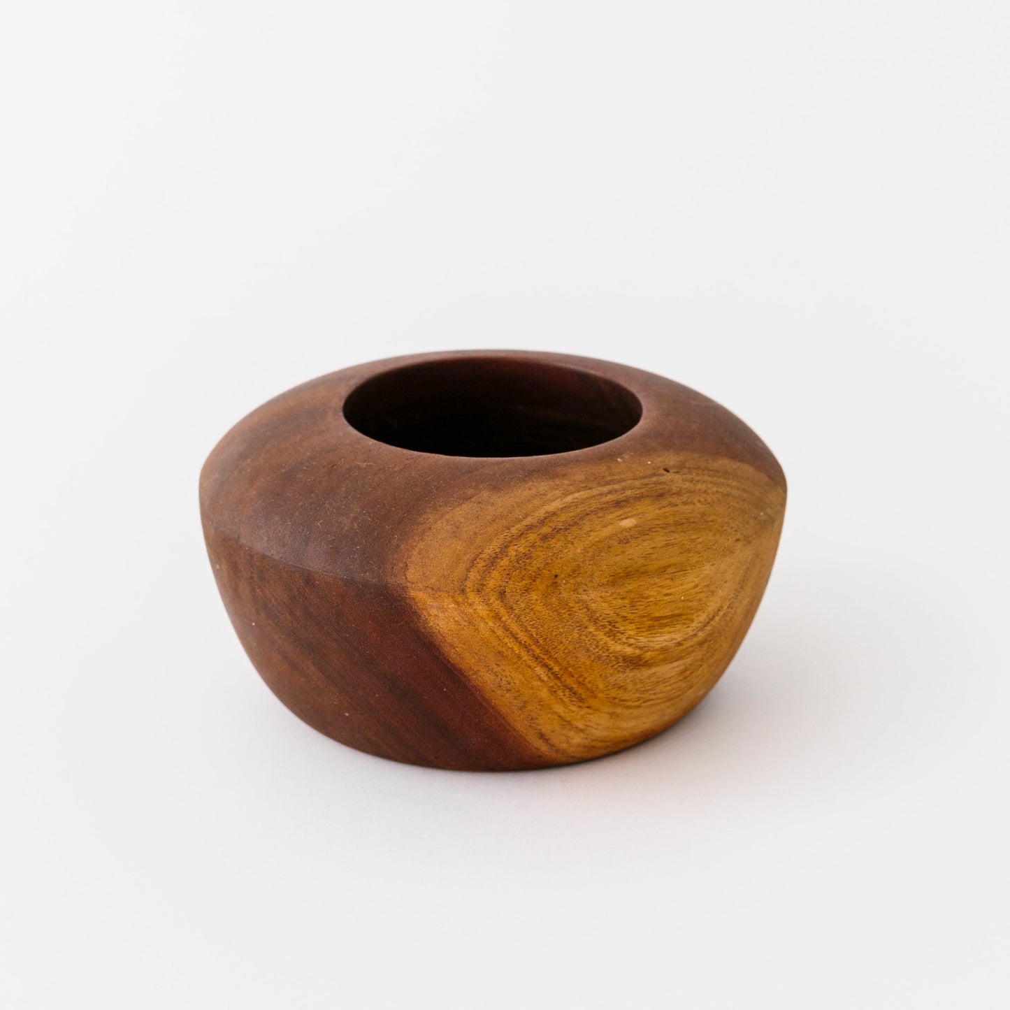 Wide-Lipped Walnut Vessel