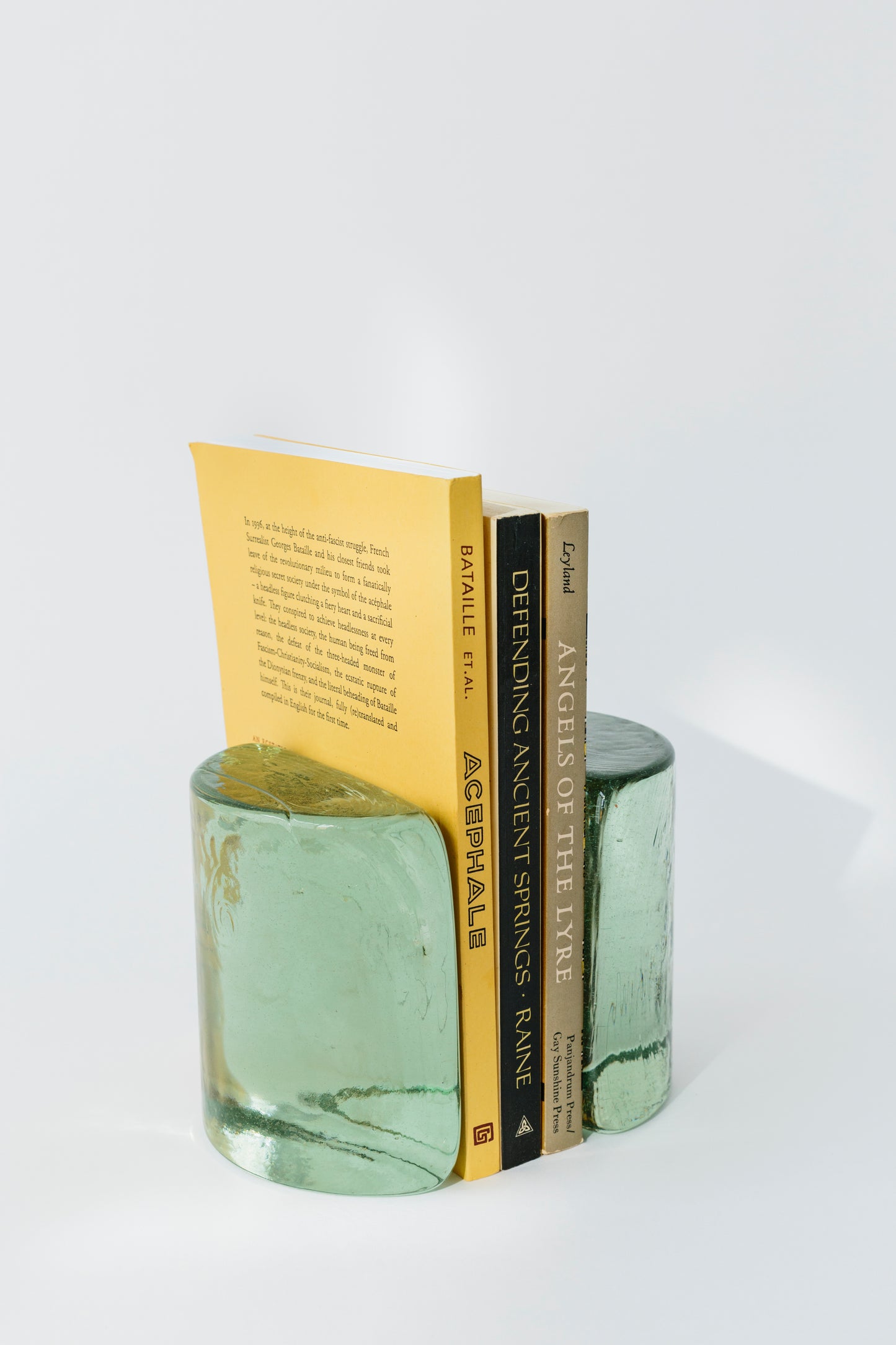 Blenko Seafoam Bookends