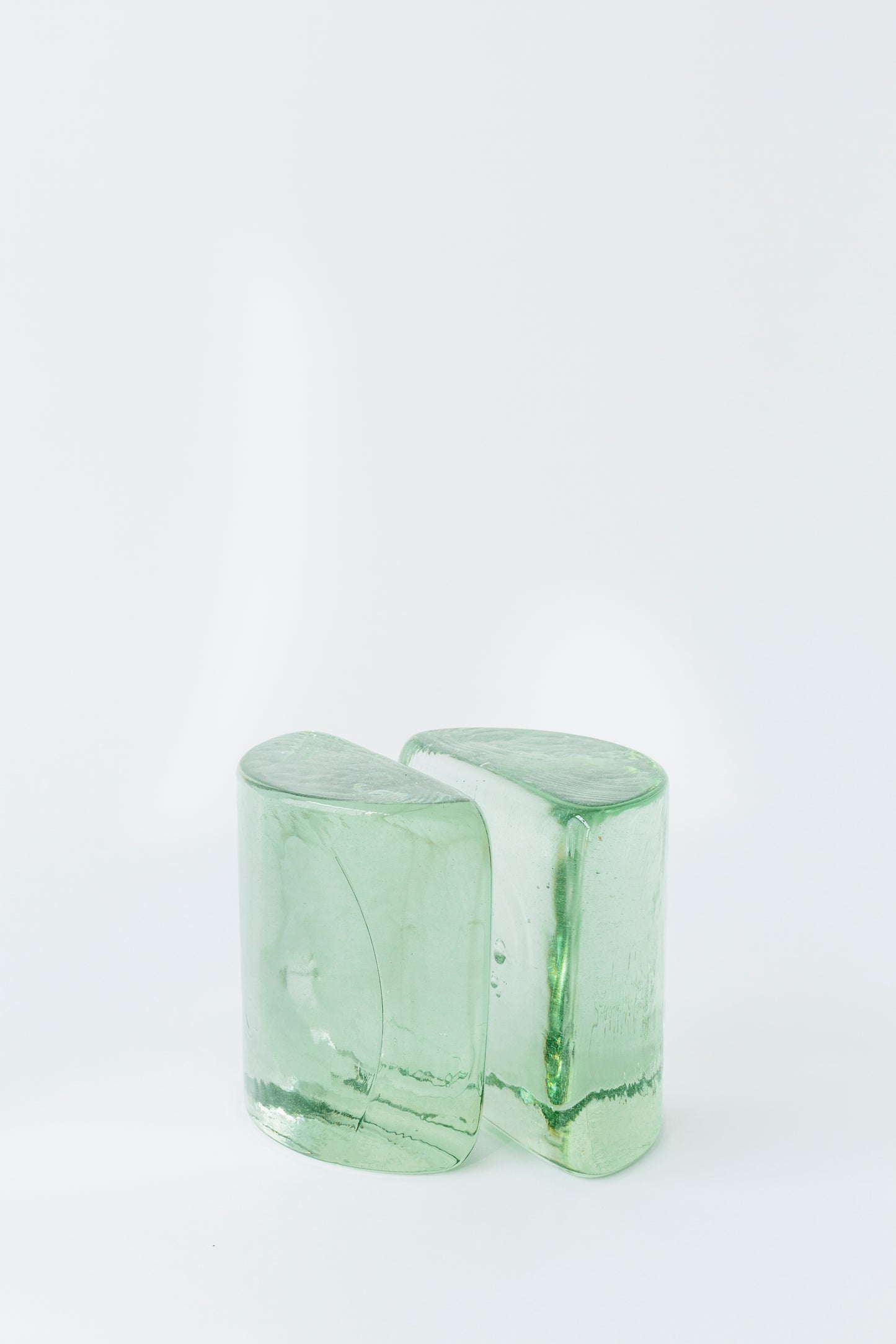 Blenko Seafoam Bookends