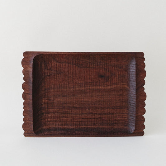 Walnut Scalloped Tray