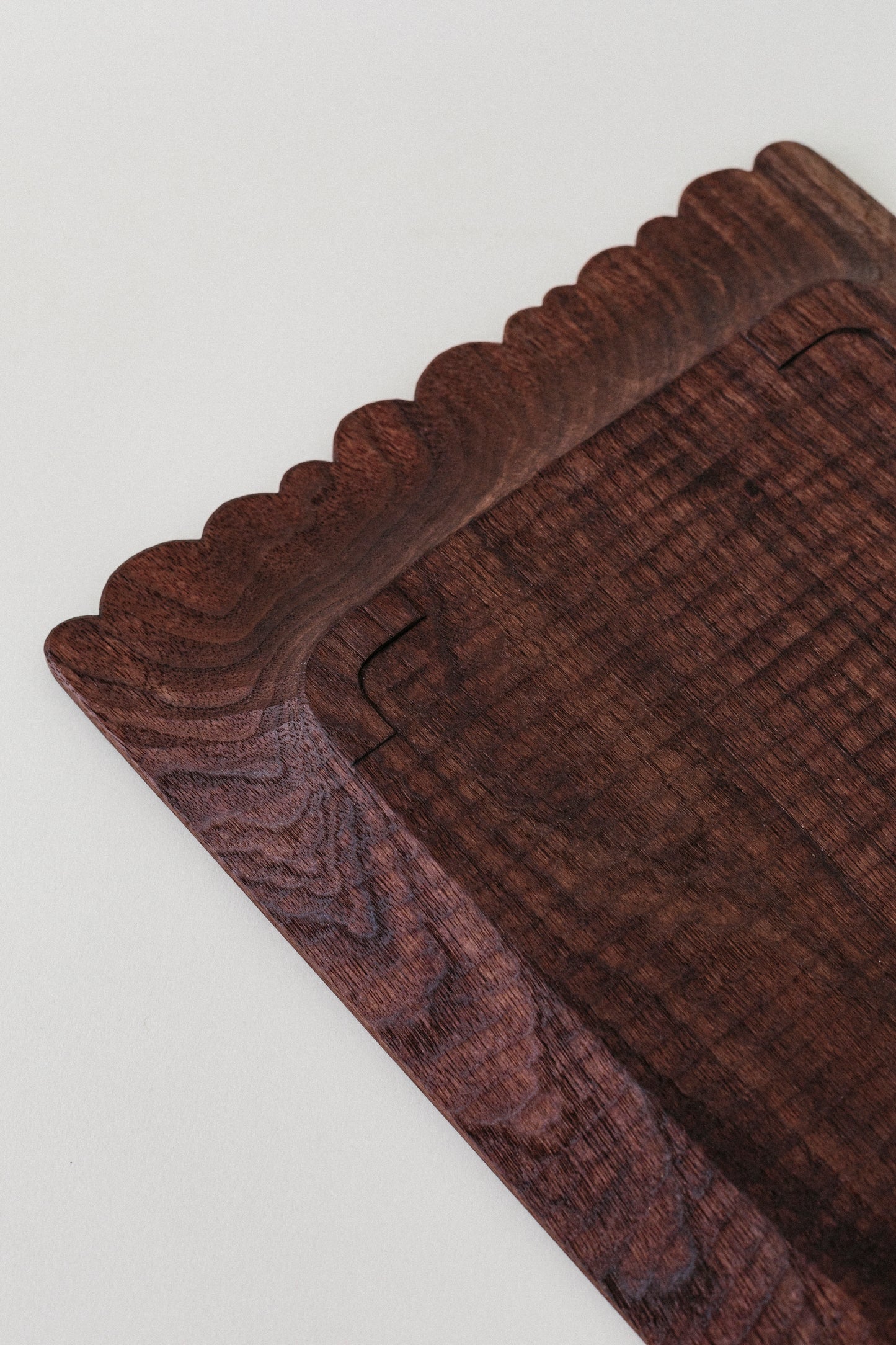 Walnut Scalloped Tray