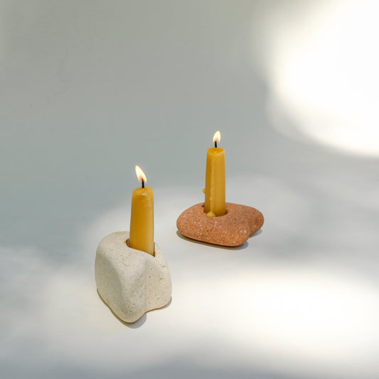 Weathered Brick Candle Holder